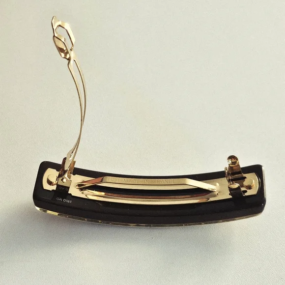 Louis Vuitton Dark Brown & Gold Inclusion Hair Clip/Barrette display picture 1